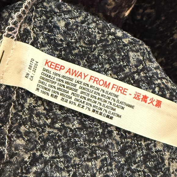 Intimately Free People Morning Sun Floral Lace Trim Slip Dress Black Pink Size M - Picture 8 of 8